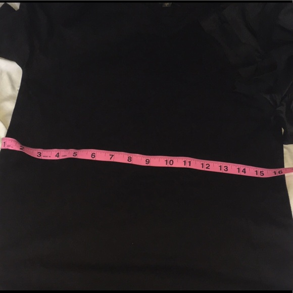 Black Top with Ruffle - Picture 4 of 4